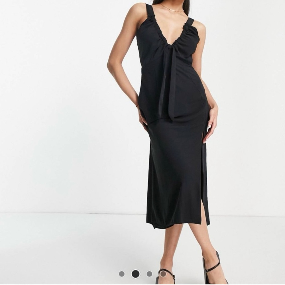 Abercrombie & Fitch Black Midi Dress